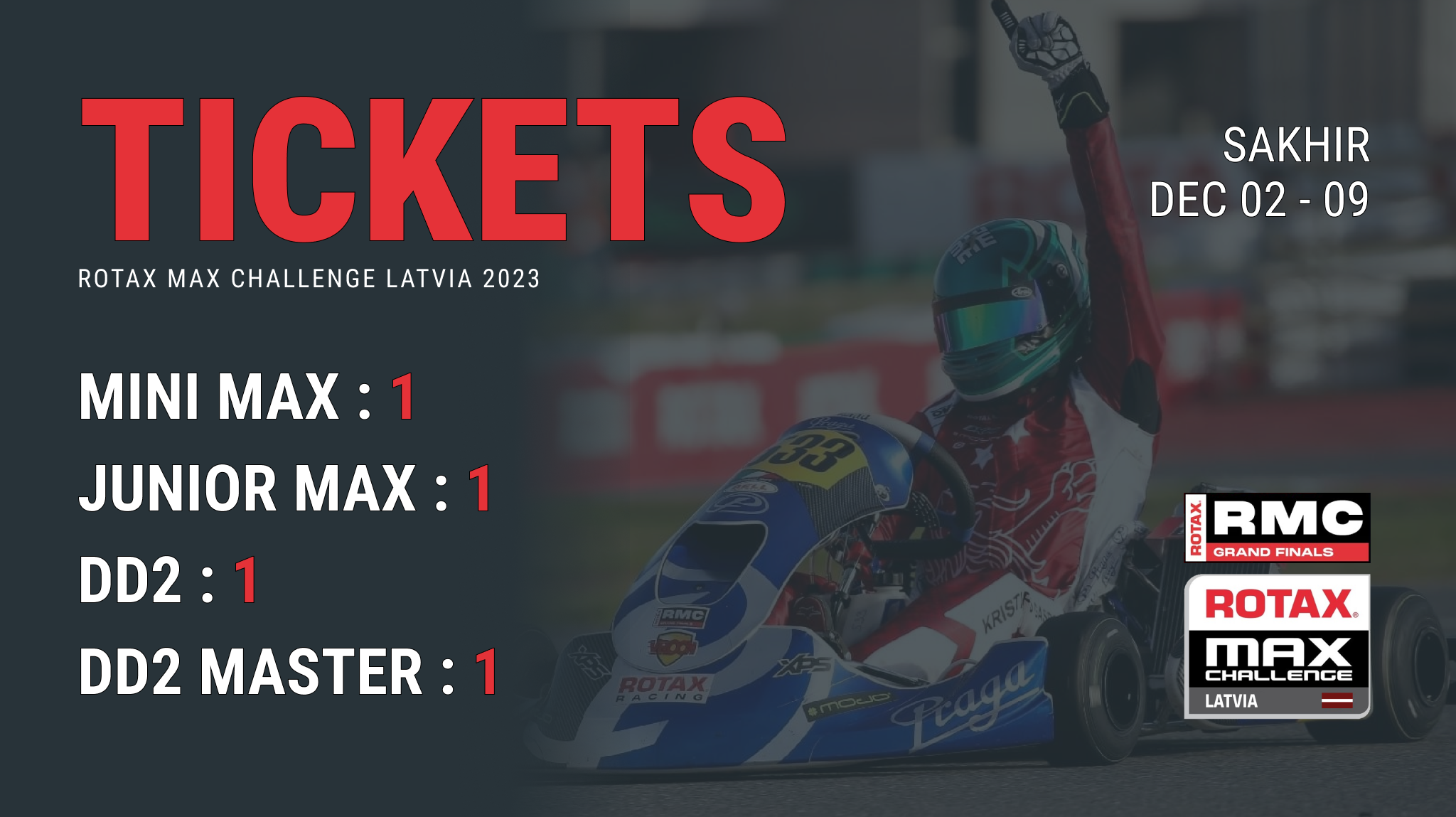 RGF Season 2023 Tickets Rotax Max Latvia